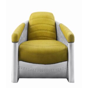 Aviator Yellow Leather Chair