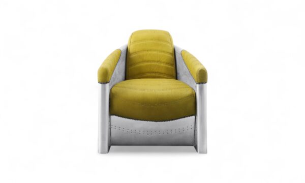 Aviator Yellow Leather Armchair