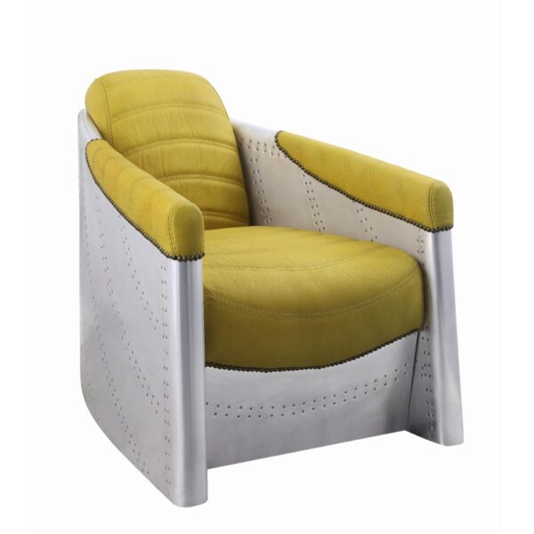 Aviator Yellow Leather Chair