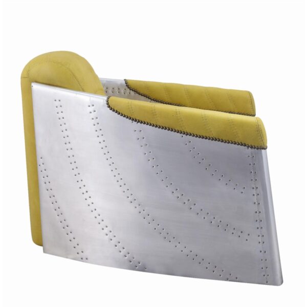 Aviator Yellow Leather Chair