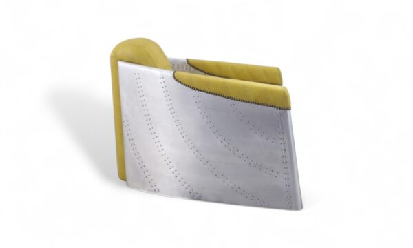 Aviator Yellow Leather Armchair
