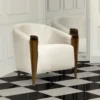 High End Designer Armchair With Flower