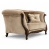 Italian luxury armchair with elegant sculptural detailing