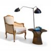 Vintage Venetian chair with solid wood accents and classic curves