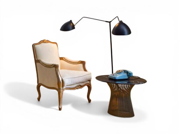Vintage Venetian chair with solid wood accents and classic curves