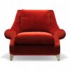 Comfortable velvet accent chair for contemporary interiors