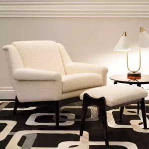 Exclusive Contemporary Armchair And Footstool