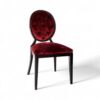 Classic velvet dining chair in rich red upholstery
