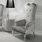 Designer-Italian-Silver-Leaf-Throne-Armchair