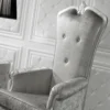 Designer-Italian-Silver-Leaf-Throne-Armchair