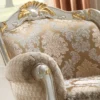 Rococo Ivory and Gold Leaf Armchair