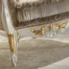 Rococo Ivory and Gold Leaf Armchair