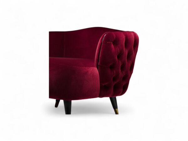 Deep red luxury armchair for bold and modern interior settings