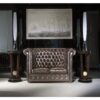 Deep button-tufted luxury sofa