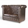 Classic British Chesterfield leather sofa
