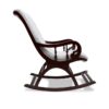 Elegant Classic Wooden Rocking Chair in dark wood finish