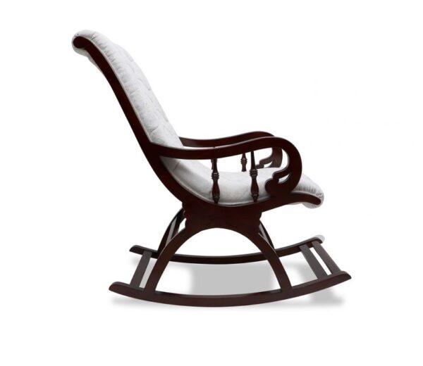 Elegant Classic Wooden Rocking Chair in dark wood finish
