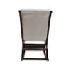 Antique style wooden rocker with upholstered backrest