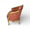 Hand-carved Louis XV Settee upholstered in luxury brocade fabric