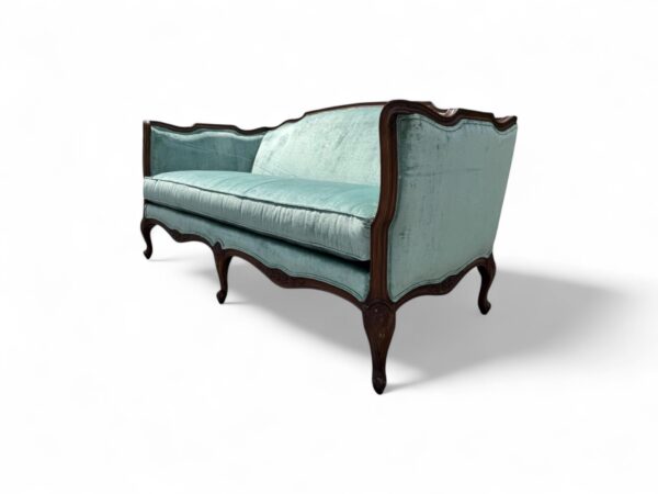 Classic aqua French sofa for luxury interiors