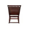 Traditional wooden rocking chair featuring spindle detailing and rocker base