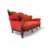 Classic Victorian style sofa with scarlet upholstery