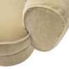 Elegant modern sofa with sculpted curves and channelled fabric upholstery