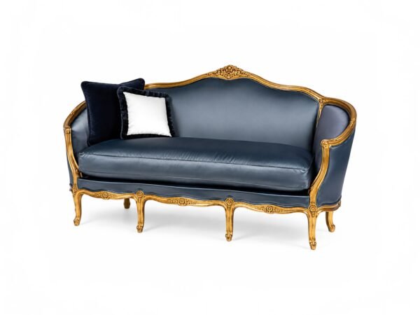 Baroque Louis XV Sofa with hand-carved details