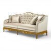 Royal carved couch with antique gold wooden base