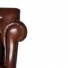 Traditional leather loveseat with tufted back and rolled arms