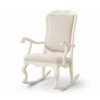Classic White Rocking Chair with cushioned seat and backrest