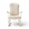 Classic White Rocking Chair with cushioned seat and backrest