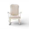 Classic White Rocking Chair with cushioned seat and backrest