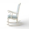 Classic White Rocking Chair with cushioned seat and backrest
