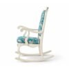 Classic White Rocking Chair with cushioned seat and backrest