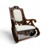 Baroque Reverie Rocking Chair with tufted backrest and carved frame