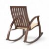 Elegant rocker with curved arms and solid base
