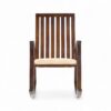 Walnut finish rocking chair with padded seat