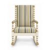 Wooden Spindle Rocking Chair with cushioned seat and backrest