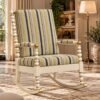 Wooden Rocking Chair with cushioned seat and backrest