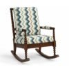 Wooden Spindle Rocking Chair with cushioned seat and backrest