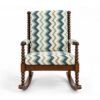 Wooden Spindle Rocking Chair with cushioned seat and backrest