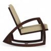 Contemporary wooden rocking chair with sleek curved frame