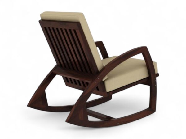 Cushioned Modern Wooden Rocking Chair in elegant design