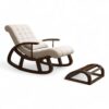 Reclining tufted rocker chair for modern living room comfort