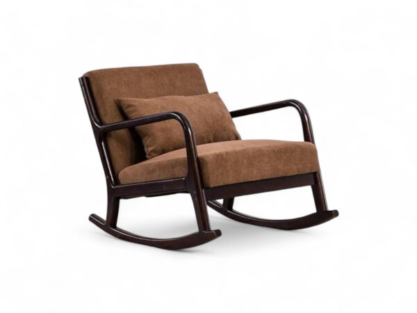 Cozy lounge rocker with ergonomic design and smooth rocking motion