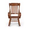 Victorian Spindle Rocker in solid wood with carved top rail
