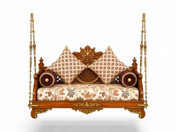 lotus carving on the backrest of Regal Lotus Carved Swing