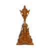 Luxurious teak wood swing with traditional carvings and regal presence