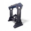 Heritage-style teak wood swing with ornate detailing and traditional design